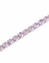 925 Sterling Silver Platinum Plated Tennis Bracelet with Color Cubic Zirconia