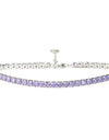 925 Sterling Silver Platinum Plated Tennis Bracelet with Color Cubic Zirconia