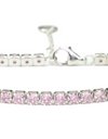 925 Sterling Silver Platinum Plated Tennis Bracelet with Color Cubic Zirconia