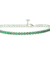 925 Sterling Silver Platinum Plated Tennis Bracelet with Color Cubic Zirconia