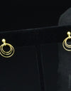 14K Gold Plated 925 Sterling Silver Round Circles Earrings