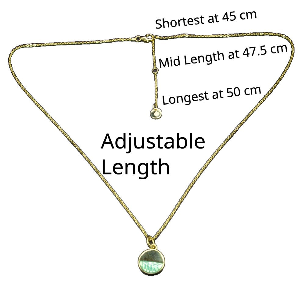 14K Gold or Platinum Plated Round Enamel Medallion 925 Sterling Silver Pendant with Necklace