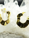 14K Gold Plated 925 Sterling Silver Tribal Wave Stud Earrings