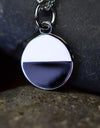 14K Gold or Platinum Plated Round Enamel Medallion 925 Sterling Silver Pendant with Necklace