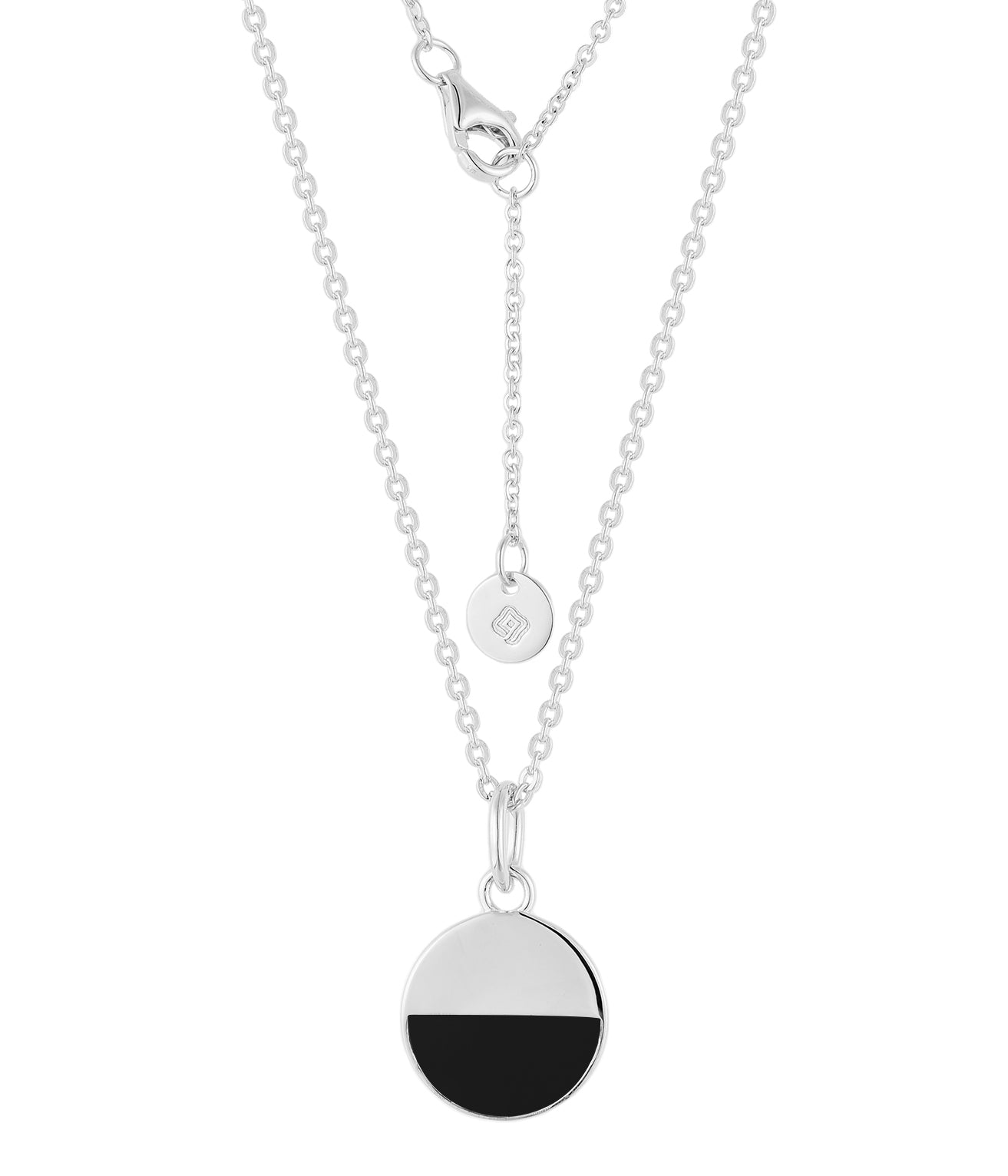 14K Gold or Platinum Plated Round Enamel Medallion 925 Sterling Silver Pendant with Necklace