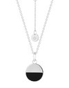 14K Gold or Platinum Plated Round Enamel Medallion 925 Sterling Silver Pendant with Necklace