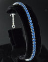 925 Sterling Silver Platinum Plated Tennis Bracelet with Color Cubic Zirconia