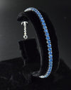 925 Sterling Silver Platinum Plated Tennis Bracelet with Color Cubic Zirconia