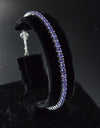 925 Sterling Silver Platinum Plated Tennis Bracelet with Color Cubic Zirconia